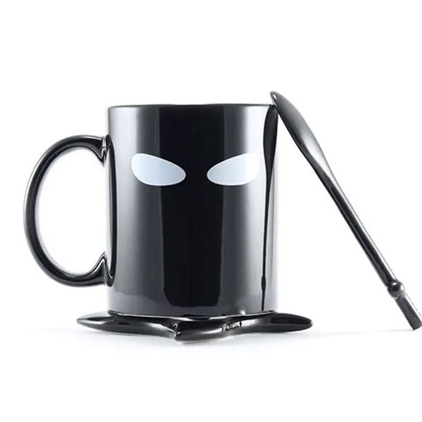 Taza Ninja de Cerámica con Cuchara y base de Estrella