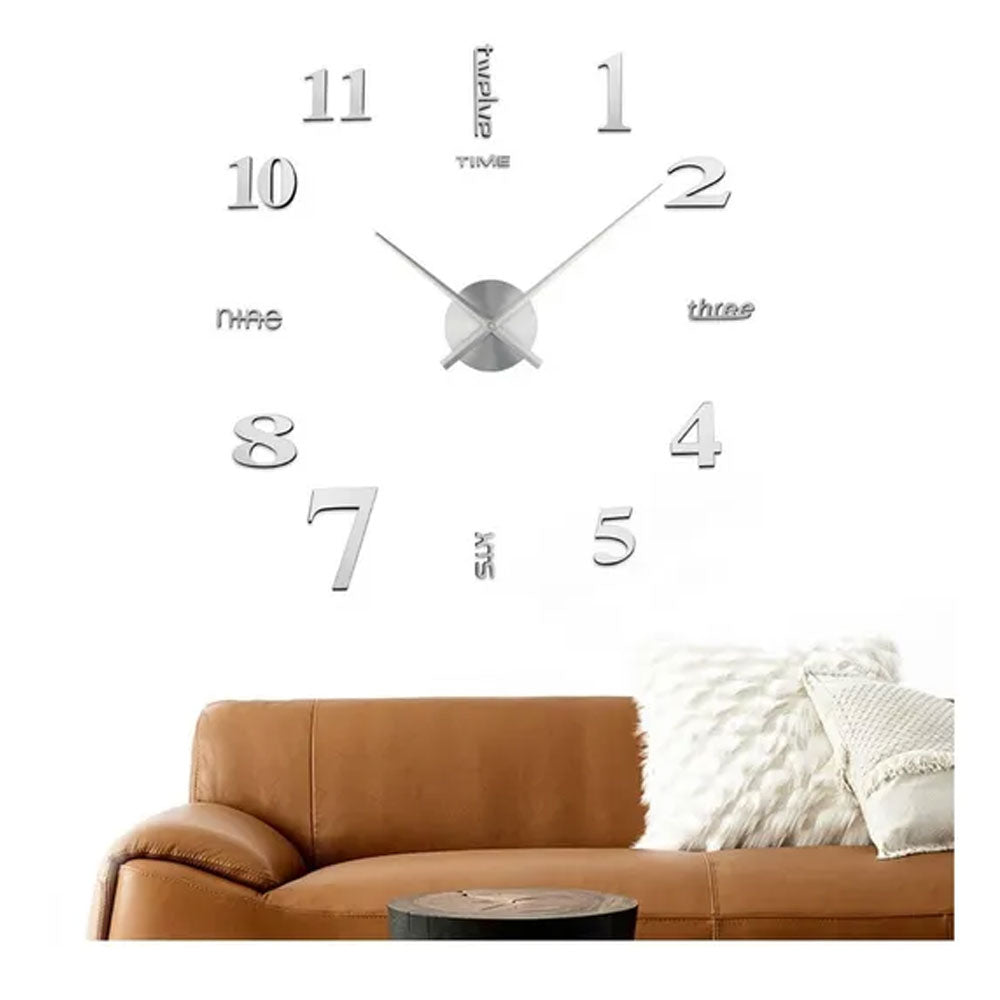 Reloj Minimalista de Números Pared Gigante 3D DIY