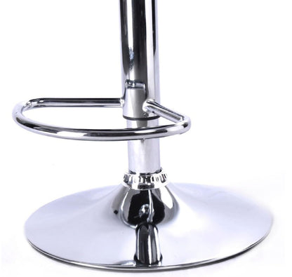 Set de 2 Bancos Altos para Cocina y Barra, Giratorios 360°, Altura Ajustable, con Respaldo Acolchado y Base Antideslizante