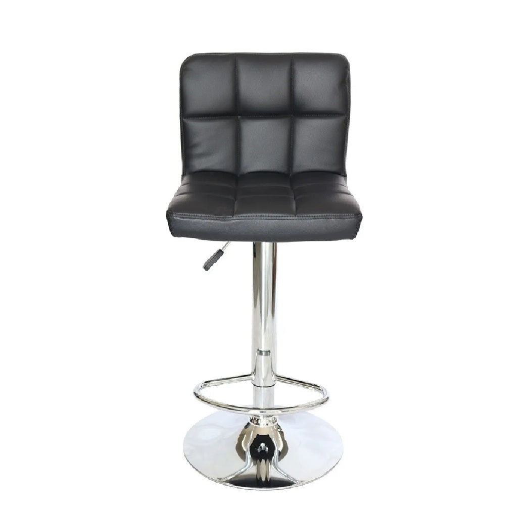 Set de 2 Bancos Altos para Cocina y Barra, Giratorios 360°, Altura Ajustable, con Respaldo Acolchado y Base Antideslizante