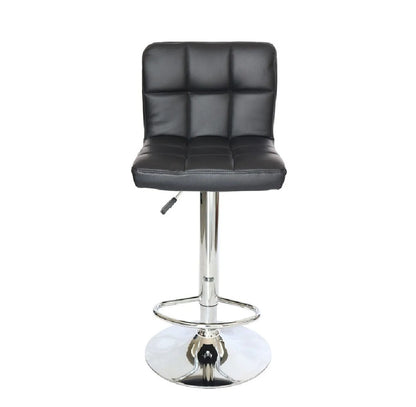 Set de 2 Bancos Altos para Cocina y Barra, Giratorios 360°, Altura Ajustable, con Respaldo Acolchado y Base Antideslizante