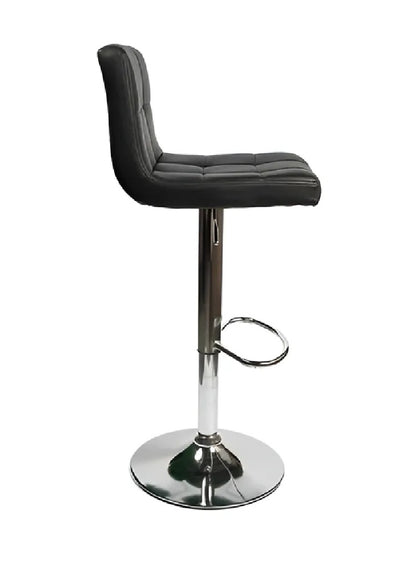 Set de 2 Bancos Altos para Cocina y Barra, Giratorios 360°, Altura Ajustable, con Respaldo Acolchado y Base Antideslizante