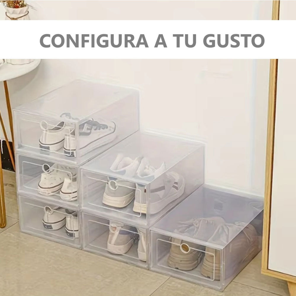 12pz Cajas Organizadoras De Zapatos Transparentes Economicas