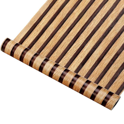 Papel Tapiz Madera Café y Beige Autoadhesivo Impermeable, Lavable, 45 cm x 10 m HY04