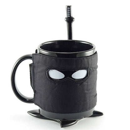 Taza Ninja de Cerámica con Cuchara y base de Estrella