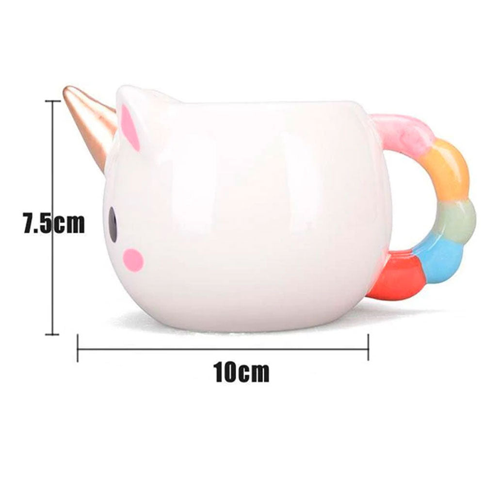 Taza Ceramica en Forma de Unicornio