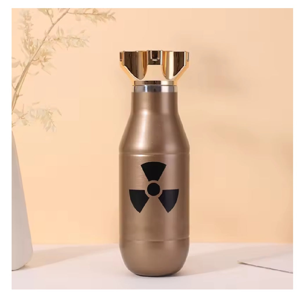 Termo Acero Inoxidable 500 Ml Tipo Bomba Con Aislamiento Al Vacío Conserva Frío 6 Horas Y Calor 4 Horas Termo Portátil Antifugas Para Agua Y Bebidas, Ideal Gym, Viaje Y Uso Diario