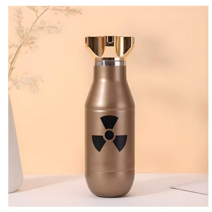Termo Acero Inoxidable 500 Ml Tipo Bomba Con Aislamiento Al Vacío Conserva Frío 6 Horas Y Calor 4 Horas Termo Portátil Antifugas Para Agua Y Bebidas, Ideal Gym, Viaje Y Uso Diario