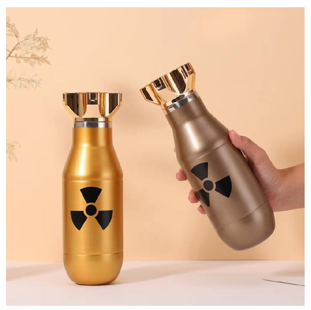 Termo Acero Inoxidable 500 Ml Tipo Bomba Con Aislamiento Al Vacío Conserva Frío 6 Horas Y Calor 4 Horas Termo Portátil Antifugas Para Agua Y Bebidas, Ideal Gym, Viaje Y Uso Diario