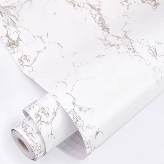 Papel Tapiz  Mármol Blanco Autoadherible Pared 45cm X 10m