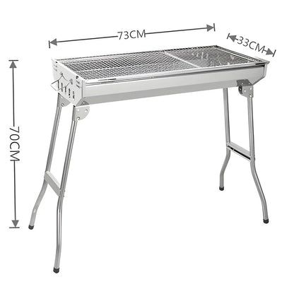 Asador Parrilla De Carbón Portátil Plegable Acero Inoxidable