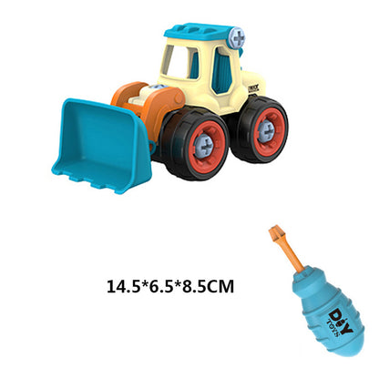 Set de 4 Camiones Truck Armables en Plástico para Niños - Juguete Educativo y Creativo con Accesorios