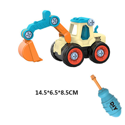 Set de 4 Camiones Truck Armables en Plástico para Niños - Juguete Educativo y Creativo con Accesorios