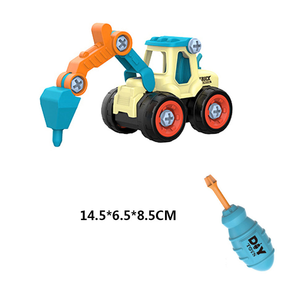 Set de 4 Camiones Truck Armables en Plástico para Niños - Juguete Educativo y Creativo con Accesorios