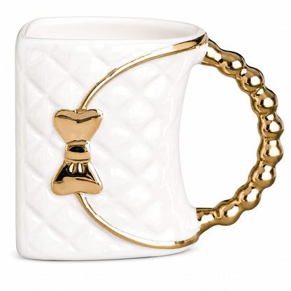 Taza en Forma de Bolso 360 ml de Cerámica | Taza para Mujer | Tazas de Café Originales | Regalo para Día de la Madre y Cumpleaños