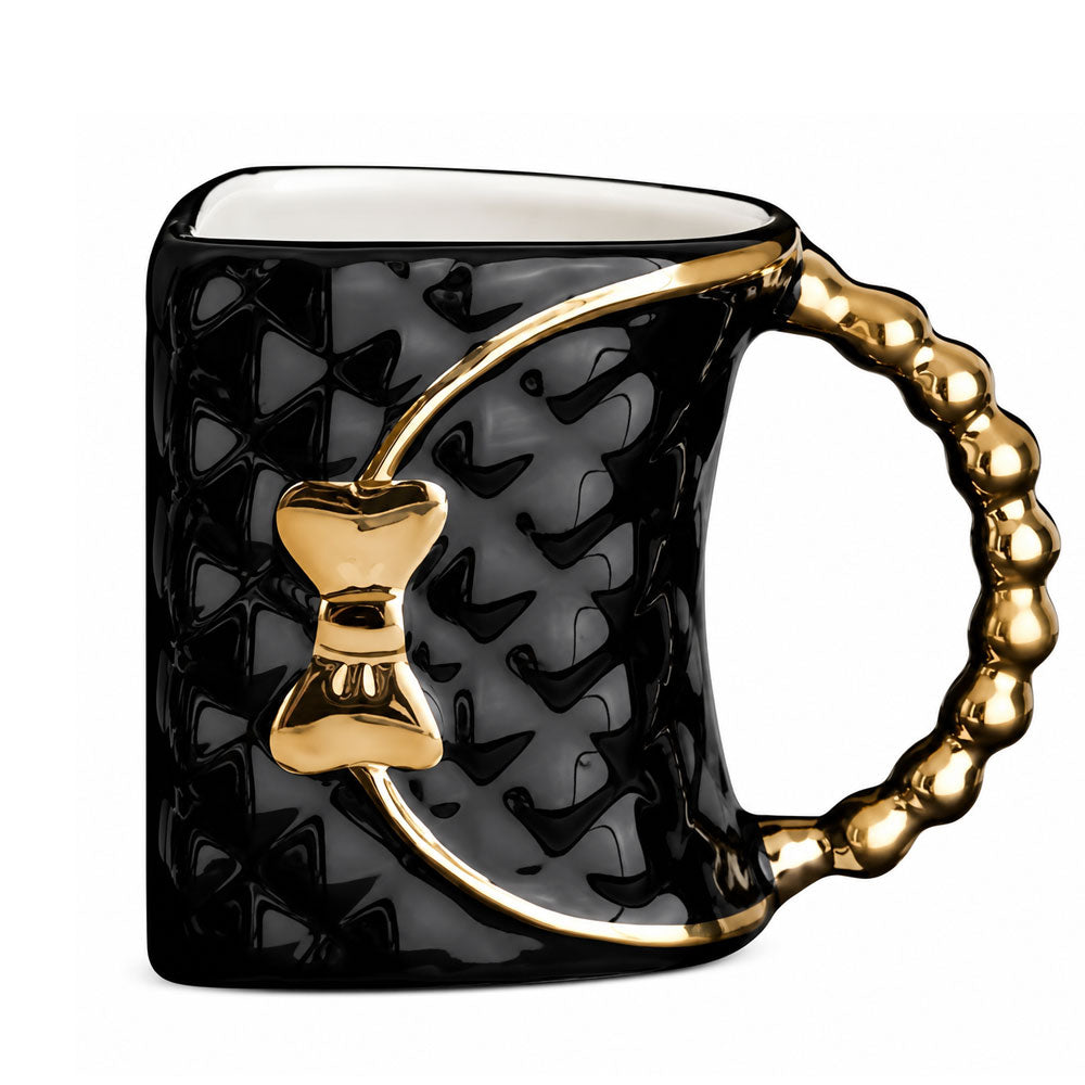 Taza en Forma de Bolso 360 ml de Cerámica | Taza para Mujer | Tazas de Café Originales | Regalo para Día de la Madre y Cumpleaños