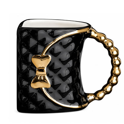 Taza en Forma de Bolso 360 ml de Cerámica | Taza para Mujer | Tazas de Café Originales | Regalo para Día de la Madre y Cumpleaños