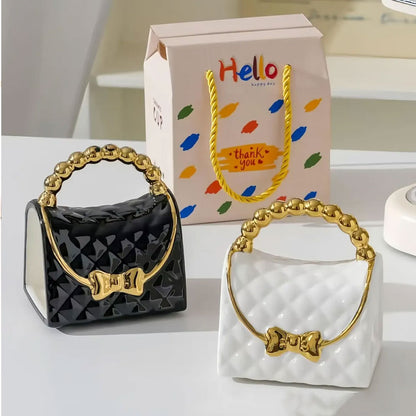 Taza en Forma de Bolso 360 ml de Cerámica | Taza para Mujer | Tazas de Café Originales | Regalo para Día de la Madre y Cumpleaños