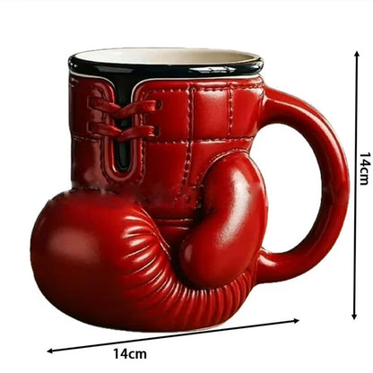 Taza Guante de Box Roja 3D | Taza de Acero Inoxidable para Café y Té | Regalo para Boxeadores, Gimnasio, Día del Padre y Cumpleaños