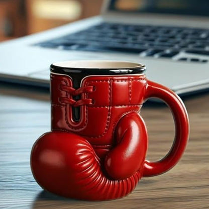 Taza Guante de Box Roja 3D | Taza de Acero Inoxidable para Café y Té | Regalo para Boxeadores, Gimnasio, Día del Padre y Cumpleaños