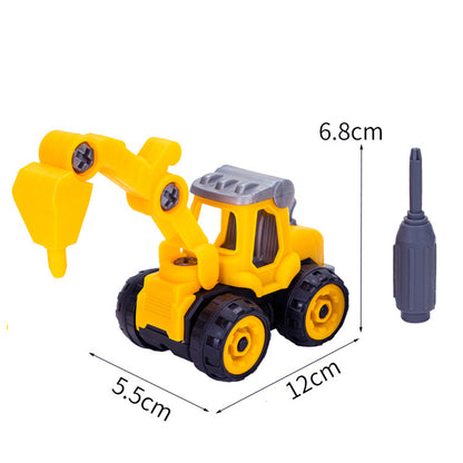 Set de 4 Camiones Truck Armables en Plástico para Niños - Juguete Educativo y Creativo con Accesorios