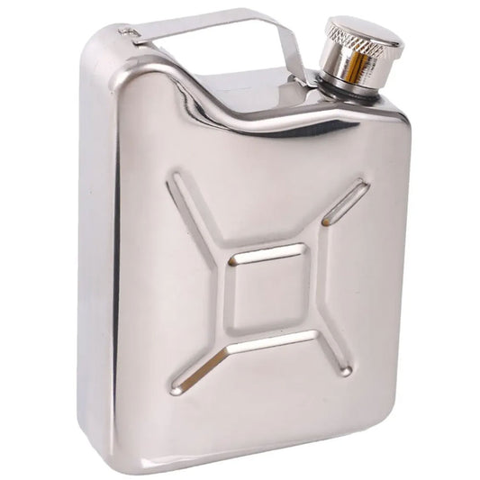 Licorera Portable de Bolsillo Acero Inoxidable 5 Oz Tipo Bidón para Whisky, Ron, Tequila y Vodka
