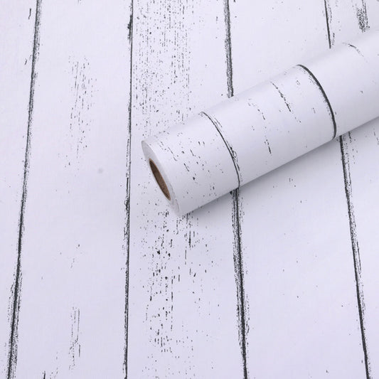 Papel Tapiz Diseño de Madera Blanca para una Decoración Minimalista y Moderna 10m x 45cm