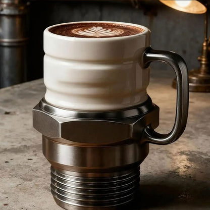 Taza de Cerámica 3D Tipo Bujía para Café 420 ml | Taza Grande para Café | Taza Original para Ingenieros, Mecánicos y Amantes de los Autos