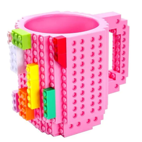 taza de bloques tipo LEGO
