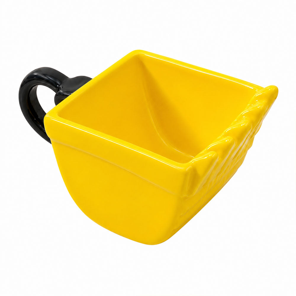 Taza de Café Excavadora 3D de Cerámica con Cuchara Pala Metálica
