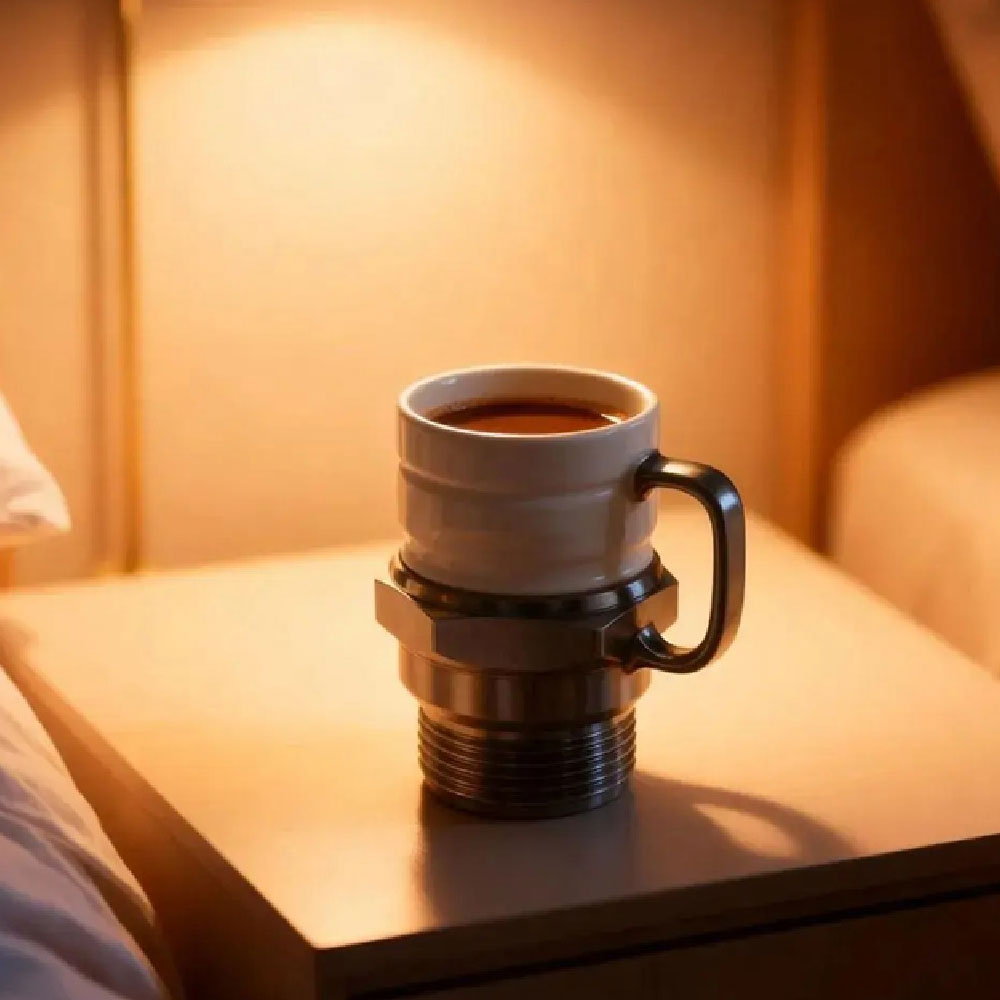 Taza de Cerámica 3D Tipo Bujía para Café 420 ml | Taza Grande para Café | Taza Original para Ingenieros, Mecánicos y Amantes de los Autos